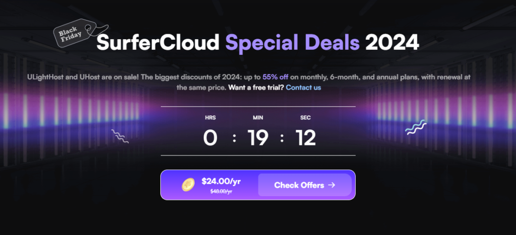 SurferCloud Black Friday Deals | ULightHost, UHost