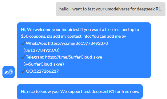 How to Apply for Free Trial of DeepSeek R1 on SurferCloud UModelVerse