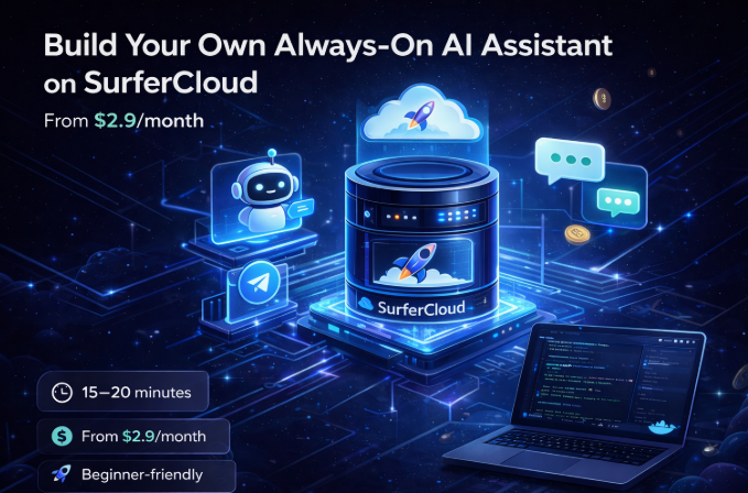Build Your Own Always-On AI Assistant on SurferCloud (From $2.9/month)